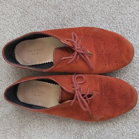 Rag & bone women flat lace-up suade - Picture 1 of 4